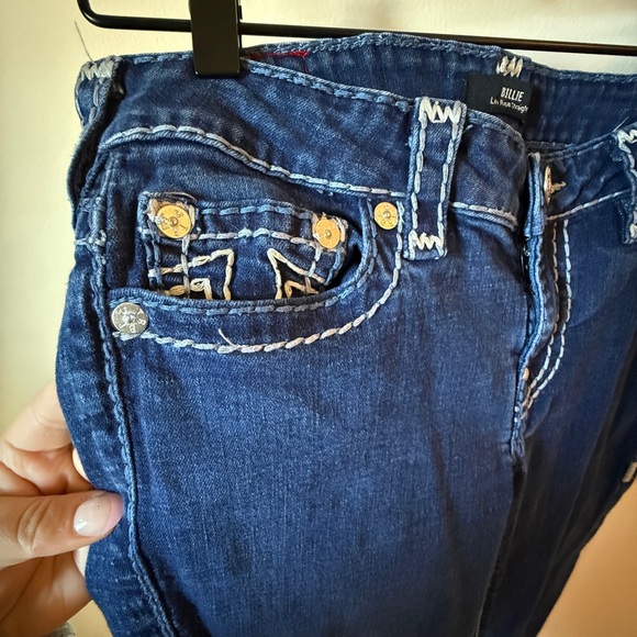 True Religion Billie Low Rise Straight Leg Jeans Dark Wash Women’s Size 29 - Picture 5 of 8
